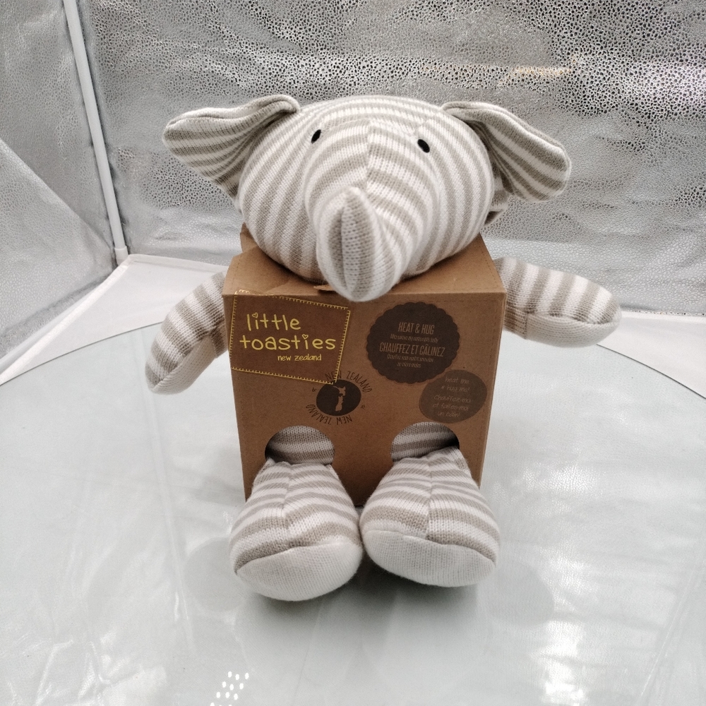 Little Toasties New Zealand HEAT & HUG Stuffed Animal Elephant Eddie (Mint)